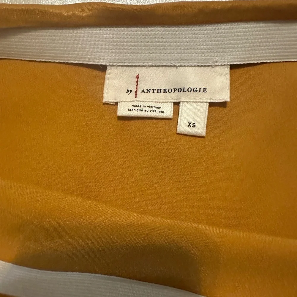 Anthropologie Mustard Midi Skirt